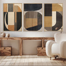 Modern Brown Wabi Sabi Wall Art Canvas Print Set – Framed