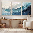 Ocean Wave Canvas Wall Art Print – Coastal Living Room Large