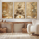 Buddha Wall Art Canvas Print, Buddha Meditation Room Decor,