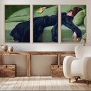Decadent Girl by Ramon Casas Wall Art Canvas Print, Framed