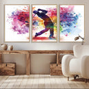 Colorful Golfer Swing Wall Art Canvas Print - Ready to Hang, by MyGreatCanvas | Canvas Wall Art Prints | Photo Prints & Wall Decor