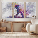 Watercolor Golf Swing Wall Art Canvas Print | Vibrant