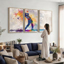 Watercolor Golf Swing Wall Art Canvas Print | Vibrant