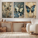 Butterfly Wall Art Trio | Vintage Butterfly Canvas Print | by MyGreatCanvas | Canvas Wall Art Prints | Photo Prints & Wall Decor