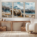 Bear and Baby Bear Wall Art Canvas Print