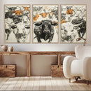 Texas Longhorn Wall Art Canvas Print – Herd Abstract Cow by MyGreatCanvas | Canvas Wall Art Prints | Photo Prints & Wall Decor