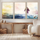 Watercolor Jesus Walking on Water Canvas Print, Christian by MyGreatCanvas | Canvas Wall Art Prints | Photo Prints & Wall Decor