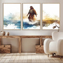 Watercolor Jesus Walking Wall Art Print, Jesus Water Canvas