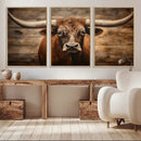 Longhorn Bull Wall Art | Canvas Print | Ready to Hang | by MyGreatCanvas | Canvas Wall Art Prints | Photo Prints & Wall Decor