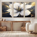 White Flower Wall Art Canvas Print | Ready to Hang |