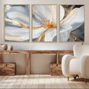 White and Gold Floral Canvas Wall Art - Framed and Ready to by MyGreatCanvas | Canvas Wall Art Prints | Photo Prints & Wall Decor