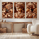 Indian Woman Statue Wall Art Canvas Print