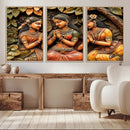 Indian Woman Statue Wall Art Canvas Print