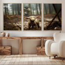 Jesus Running After a Lost Lamb Canvas Wall Art Print