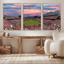 Carter-Finley Stadium Art Sunset Game Triple Canvas Wall Art by MyGreatCanvas | Canvas Wall Art Prints | Photo Prints & Wall Decor