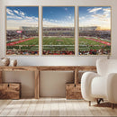 Framed Houston Cougars Football Team Print - Houston TDECU by MyGreatCanvas | Canvas Wall Art Prints | Photo Prints & Wall Decor