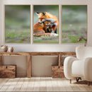 Heartwarming Fox and Baby Cub Wall Art | Ready to Hang