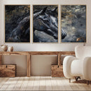 Large Abstract Horse Wall Art Canvas Print | Farmhouse Wall