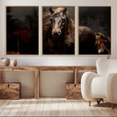 Abstract Black Horse Canvas Print for Farmhouse Wall Art | by MyGreatCanvas | Canvas Wall Art Prints | Photo Prints & Wall Decor