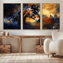 Abstract Horse Art Print - Abstract Canvas Wall Art |
