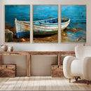 Vintage Boat on Tranquil Waters | Coastal Wall Art for