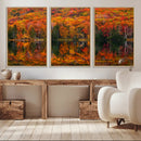 Fall Foliage Wall Art - Autumn Reflection Canvas Print,