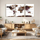 World Map Canvas Print – Detailed Map of the World Wall Art by MyGreatCanvas | Canvas Wall Art Prints | Photo Prints & Wall Decor