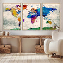 World Map Canvas Print – Framed Travel Map Wall Art for by MyGreatCanvas | Canvas Wall Art Prints | Photo Prints & Wall Decor