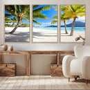 Blue Beach and Sea Wall Art Canvas Print by MyGreatCanvas | Canvas Wall Art Prints | Photo Prints & Wall Decor
