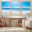 Wall Art Canvas Print Shiny Blue Sea and Beach by MyGreatCanvas | Canvas Wall Art Prints | Photo Prints & Wall Decor