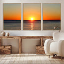 Golden Horizon Sunset Over Ocean Wall Art Canvas Print – by MyGreatCanvas | Canvas Wall Art Prints | Photo Prints & Wall Decor
