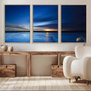 Blue Sunset Ocean Canvas Wall Art Print – Serene Coastal by MyGreatCanvas | Canvas Wall Art Prints | Photo Prints & Wall Decor