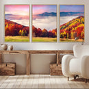 Autumn Mountain Foggy Landscape Wall Art Canvas Print | by MyGreatCanvas | Canvas Wall Art Prints | Photo Prints & Wall Decor