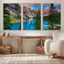 Canadian Rockies Moraine Lake Wall Art Canvas Print, Pine