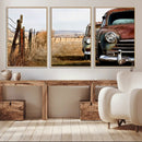 Old Rustic Classic Car Wall Art Canvas Print