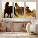 Horses and Cowboys Wall Art Canvas Print by MyGreatCanvas | Canvas Wall Art Prints | Photo Prints & Wall Decor