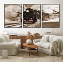 Black Steam Train Canvas Wall Art Print Steam Locomotive Art