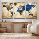 World Map Canvas Print – Detailed Map of the World Wall Art by MyGreatCanvas | Canvas Wall Art Prints | Photo Prints & Wall Decor