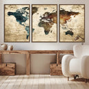 World Map Canvas Print – Detailed Map of the World Wall Art by MyGreatCanvas | Canvas Wall Art Prints | Photo Prints & Wall Decor