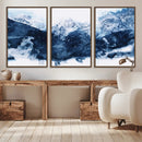 Abstract Blue Mountain Canvas Wall Art – Modern Triptych by MyGreatCanvas | Canvas Wall Art Prints | Photo Prints & Wall Decor