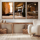 Wine and Bottle Wall Art Canvas Print by MyGreatCanvas | Canvas Wall Art Prints | Photo Prints & Wall Decor