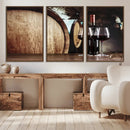 Wine and Barrel Wall Art Canvas Print by MyGreatCanvas | Canvas Wall Art Prints | Photo Prints & Wall Decor