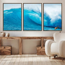 Big Ocean Surfing Wave Wall Art Canvas Print by MyGreatCanvas | Canvas Wall Art Prints | Photo Prints & Wall Decor