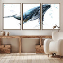 Watercolor Whale Wall Art Canvas Print by MyGreatCanvas | Canvas Wall Art Prints | Photo Prints & Wall Decor