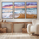 Coastal Sunset Art Beach Canvas Wall Art Print | Ocean Waves by MyGreatCanvas | Canvas Wall Art Prints | Photo Prints & Wall Decor