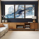 Abstract Art Print - Blue Abstract Canvas Wall Art Print