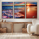 Colorful Coastal Sunset on the Beach Canvas Print, Ocean