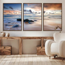 Serene Weather On The Beach Wall Art Canvas Print