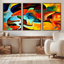 Human Love Figures Abstract Wall Art Canvas Print