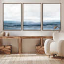 Blue Ocean Abstract Artwork Wall Art Canvas Print